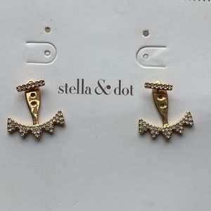 NWOT Stella & Dot Gold Pave Ear Jacket